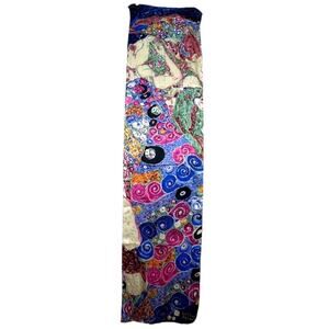 Gustav Klimt THE VIRGIN Silk Scarf 62”x16” Women's Large Rectangular Wrap